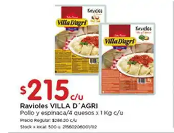 Disco Villa D'agri Ravioles x 1kg oferta