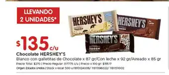 Disco Hershey's Chocolate x 87gr oferta