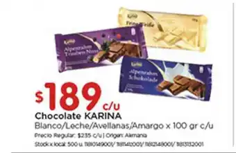 Disco Karina Chocolate x 100gr oferta