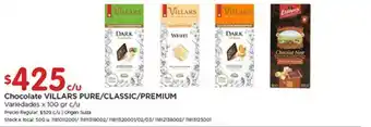 Disco Villars Pure Classic Premium Chocolate 100gr oferta