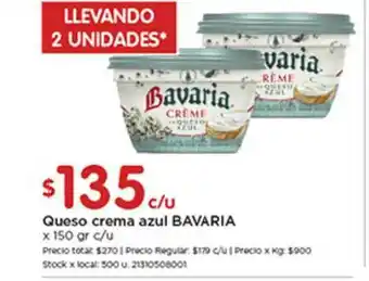 Disco Bavaria Queso Creme Azul x 150gr oferta