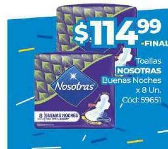 Diarco Nosotras Toallas Buenas Noches x 8un oferta