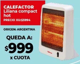 Supermayorista Vital CALEFACTOR Liliana compact hot oferta