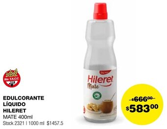 Atomo Conviene EDULCORANTE LÍQUIDO HILERET MATE 400ml oferta