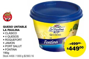 Atomo Conviene QUESO UNTABLE LA PAULINA 190g oferta
