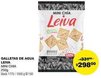 Atomo Conviene GALLETAS DE AGUA LEIVA MINI CHIA 250g oferta
