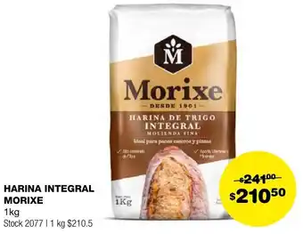Atomo Conviene HARINA INTEGRAL MORIXE 1kg oferta