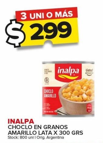 Carrefour Maxi Choclo en granos inalpa amarillo lata x 300g oferta