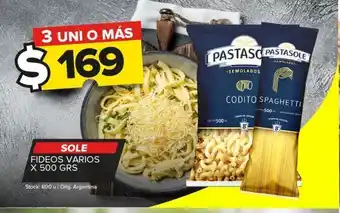 Carrefour Maxi Fideos sole varios x 500g oferta