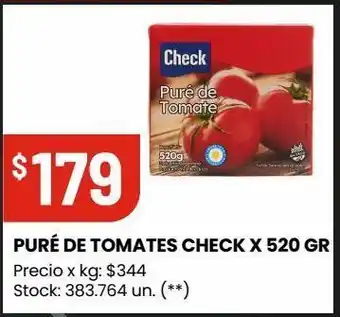 Changomas Puré de tomates check x 520 gr oferta