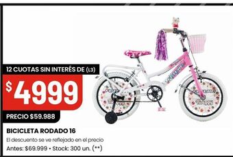 Changomas Bicicleta rodado 16 oferta