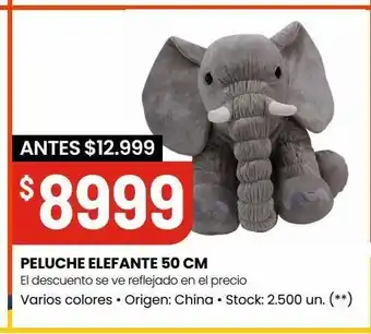 Changomas Peluche elefante 50 cm oferta
