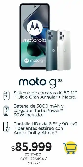 Coppel Celular motorola g23 azul 4gb 128gb oferta