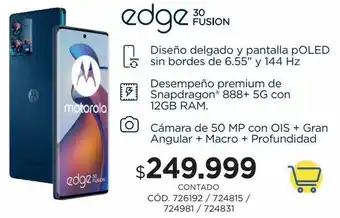 Coppel Motorola edge 30 fusion azul 12gb 256gb 5g oferta