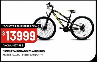 Changomas Bicicleta rodado 29 aluminio oferta