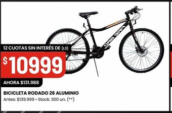 Changomas Bicicleta rodado 26 aluminio oferta