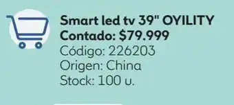 Coppel Pantalla led oyility 39 smart tv 39d19a oferta