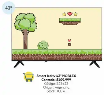 Coppel Smart led tv 43 noblex dr43x7100 oferta