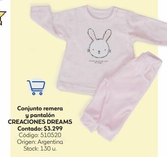 Coppel Conjunto remera y pantalón creaciones dreams oferta