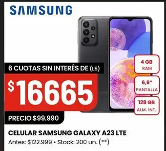 Changomas Celular samsung galaxy a23 lte oferta