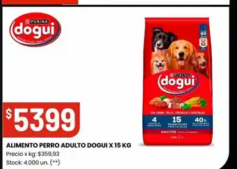 Changomas Alimento perro adulto dogui x 15 kg oferta