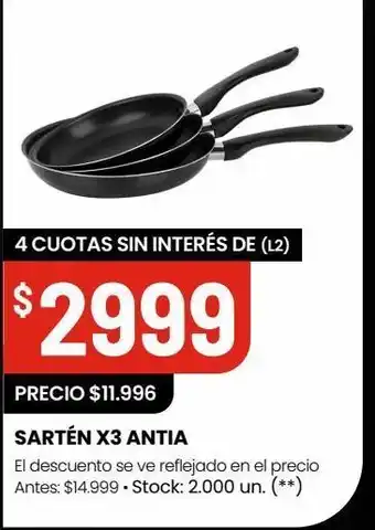 Changomas Sartén x3 antia oferta