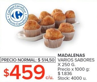 Carrefour MADALENAS VARIOS SABORES X 250 G. oferta