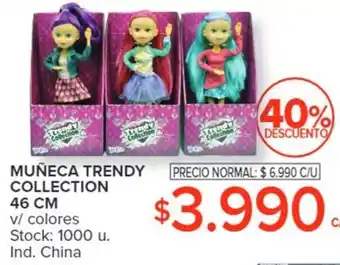 Carrefour MUÑECA TRENDY COLLECTION 46 CM v/ colores oferta
