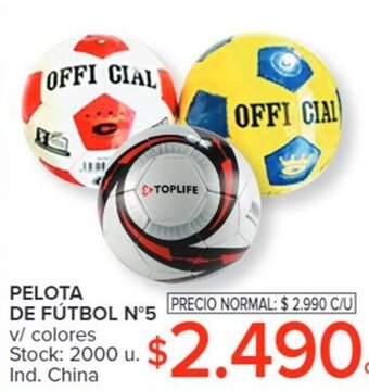 Carrefour PELOTA DE FÚTBOL Nº5 v/colores oferta