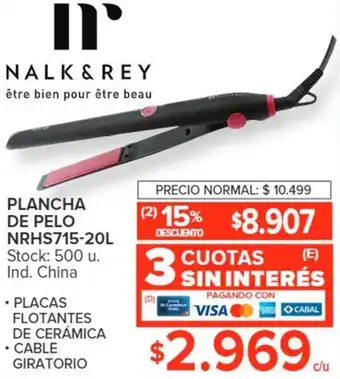 Carrefour NALK & REY PLANCHA DE PELO NRHS715-20L oferta