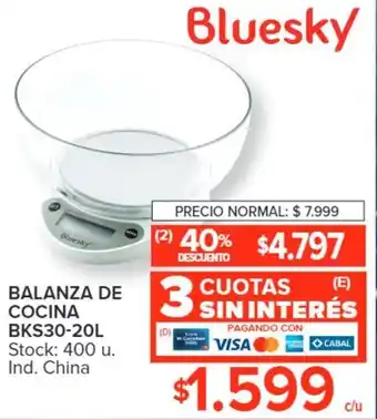 Carrefour BALANZA DE COCINA BKS30-20L oferta
