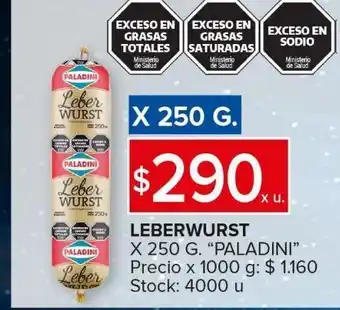 Carrefour Maxi Leberwurst x 250g oferta