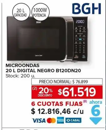Carrefour Maxi Microondas bgh oferta
