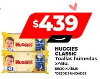 Supermayorista Vital HUGGIES CLASSIC Toallas húmedas x 48u. oferta