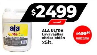 Supermayorista Vital ALA ULTRA Lavavajillas citrica bidón x 5lt. oferta