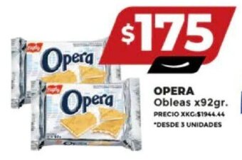 Supermayorista Vital OPERA Obleas x 92gr. oferta