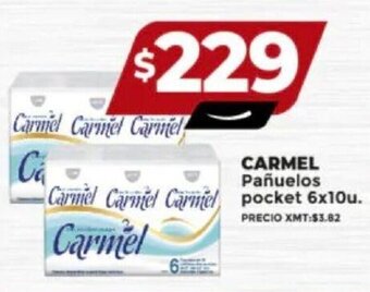 Supermayorista Vital CARMEL Pañuelos pocket 6 x 10u. oferta