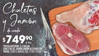 Coto CHULETAS DE JAMON/JAMON DE CERDO CON HUESO, X KG. oferta