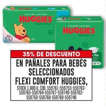 Coto EN PAÑALES PARA BEBÉS SELECCIONADOS FLEXI COMFORT HUGGIES, oferta