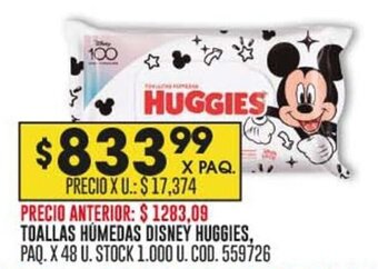Coto TOALLAS HÚMEDAS DISNEY HUGGIES, PAQ. X 48 U. oferta