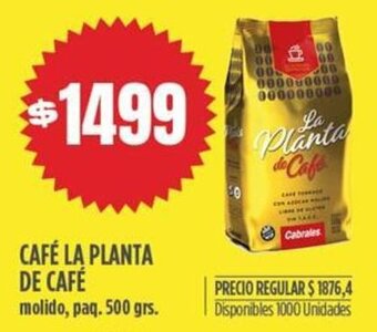 Supermercados Vea CAFÉ LA PLANTA DE CAFÉ molido, paq. 500 grs. oferta