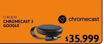 Cetrogar Google chromecast 3 oferta
