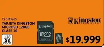 Cetrogar Tarjeta kingston microsd 128gb clase 10 oferta