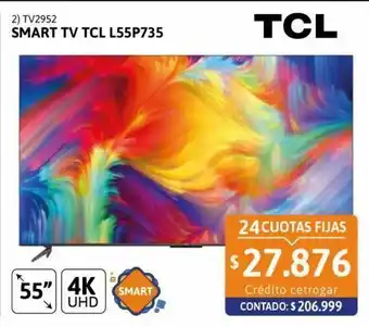 Cetrogar Smart tv led 55 tcl l55p735 4k smart ultra hd oferta