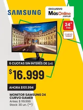 Changomas Monitor samsung 24 curvo gamer oferta