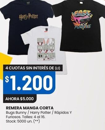 Changomas Remera manga corta oferta