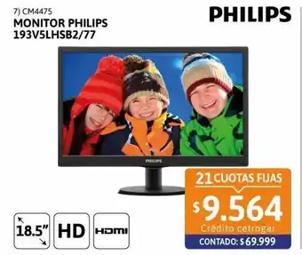 Cetrogar Monitor 193v5lhsb2/77 18.5 philips oferta