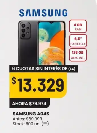 Changomas Samsung a04s oferta