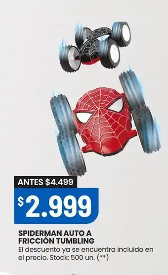 Changomas Spiderman auto a fricción tumbling oferta