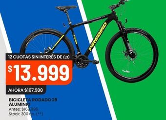 Changomas Bicicleta rodado 29 aluminio oferta